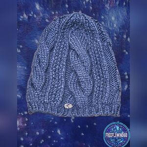 LIKE NEW | Turtle Fur | Beanie | Winter Knitted Blue Hat | Black Fleece Lining